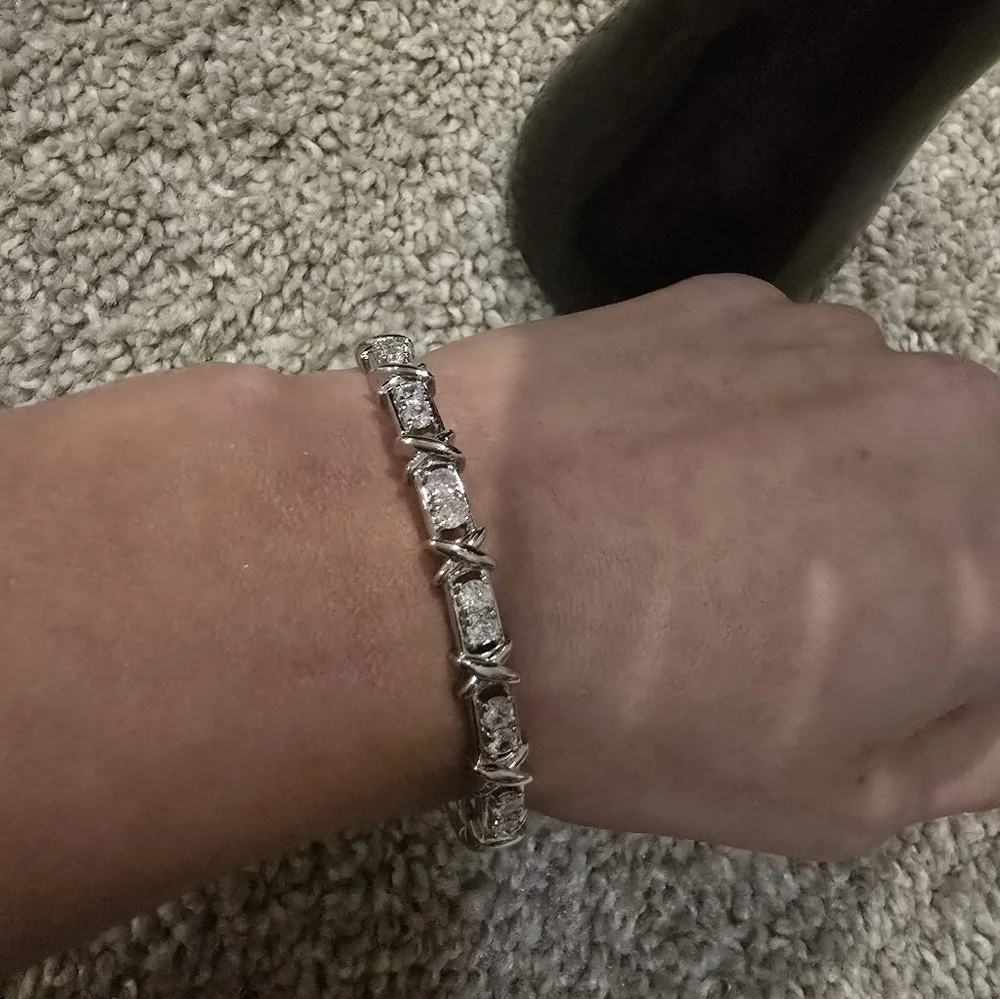 21kwgp Dubai Jewelry Elegant Silver Bracelet for Women